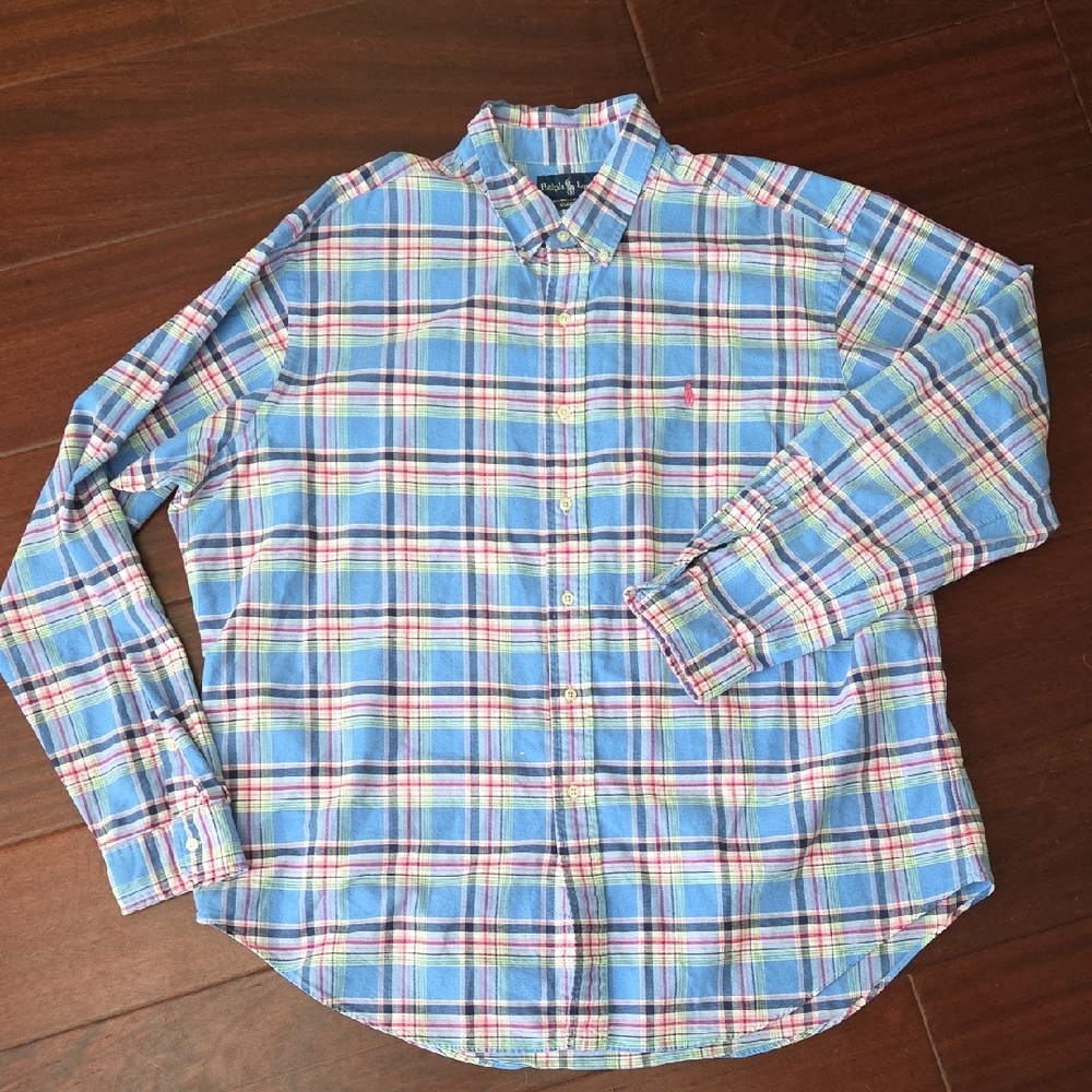 Polo by Ralph Lauren Classic Blue and Red Casual Shirt
